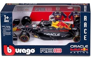 Bburago - 1/43 Racing - 2022 REDBULL Honda RB18 - #Verstappen - Nouveauté FA 2022 - Voiture Miniature pour Enfant - Reproduction à l'echelle