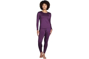 LAPASA Ensemble de sous-Vêtements Thermiques Femme Haut & Bas Maillot de Corps Manches Longues & Pantalon Chaud Automne/Hiver Fin/Moyen/Épais L17/L41/L44