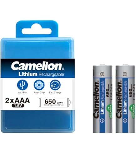 2 Accus Rechargeables Ni-MH R03 AAA 600mAh 1.2V