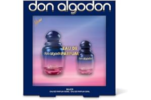 DON ALGODON Don Algodón Set Eau de Parfum Mujer | 100 ml + 30 ml | Perfume floral gourmand con lirios del desierto, coco e iris | Fragancia intensa, femenina y elegante | Ideal para regalo