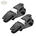 Produktbild surenhap Brillen-Halter für Auto Sonnenblende, 2 Pack Sonnenbrille Halter Clip Kleiderbügel Brillen Halterung für Auto, double-ends Clip und um 180 ° KFZ Brillenhalterung mit Ticket Karte Clip