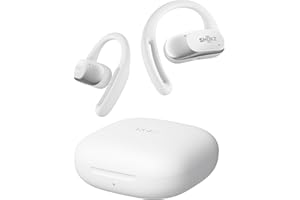SHOKZ OpenFit Air Open-Ear Headphones, True Wireless Bluetooth Earphones with Mic, Fast Charging, 28h Playtime, IP54 Waterproof for Workout - White