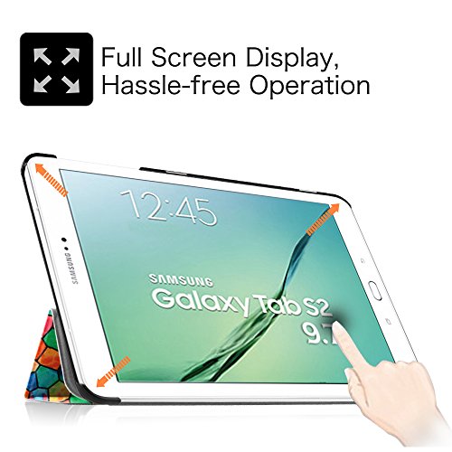 Fintie Samsung Galaxy Tab S2 9.7 Hülle Case – Ultra Schlank Superleicht Ständer Smart Shell Cover Schutzhülle Tasche mit Auto Schlaf / Wach Funktion für Samsung Galaxy Tab S2 T810N / T815N / T813N / T819N 24,6 cm (9,7 Zoll) Tablet-PC, Mosaic - 5