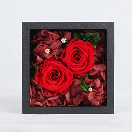 Imported Live Roses In Glass Mask Transparent Gift Box/Flowers Flower Box/ Minimalist Lovers Bracelet-J