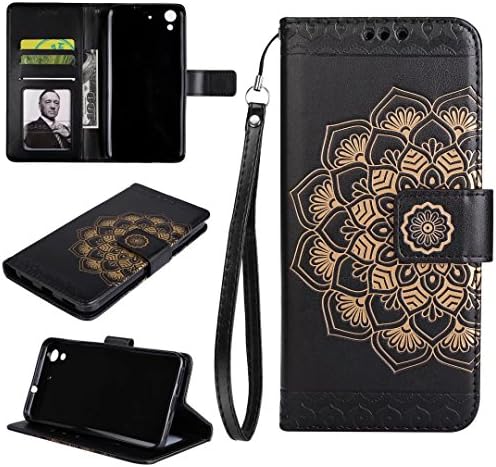 COWX Y6 II Book Style PU Leather Case Flip Cover Case Wallet Case Cover With Soft Silicone Mobile Phone Protective PU Leather Case with Holder for Huawei Y6 II Leather Wallet Case for Huawei Y6 II