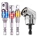 Produktbild 3 teilig 1/4"3/8" 1/2"Cr-V Bunten codierten Ring Sechskantschaft Impact Grade Buchse Adapter + 105 Grad New rechten Winkel 1/4" Laufwerk 6mm Hex Extension Screwdriver Socket Holder Adapter