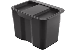 NINKA 5188.91 31512 Liten ekologisk papperskorg med lock, bioBin avfallsbehållaren för upphängning 4,2 liter, plast