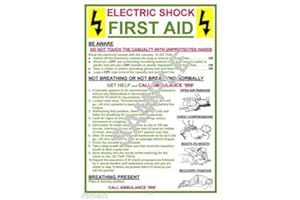 COMPLIANCE POSTERS UK HEALTH & SAFETY ELECTRIC SHOCK FIRST AID A4 LAMINATED (250 MICRON) POSTER