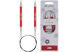KnitPro Zing: Agujas de Tejer: Circular: fijas: 60 cm x 9,00 mm, Aluminio, Multicolor