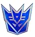 Price comparison product image Transformers Decepticon Reflex Laser 3D Blue Car Badge Emblem Sticker-Small Size