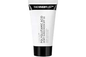 The INKEY List Crème solaire rosée à l'acide polyglutamique SPF 30 50 ml, prépare et protège, non grasse, adaptée aux végétaliens, adaptée à tous les types de peau