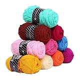 COLORIDO HILO PARA PASATIEMPOS - Kit de lana perfecto para prendas de bebé, ropa, calcetines, guantes, tocados, juguetes y una variedad de otros proyectos de arte y manualidades. Ideal para accesorios tejidos como carteras, cestas, pantuflas y por supuesto, todas las prendas para clima frío como sombreros, mitones, capuchas y bufandas. Cree su propia obra de arte con este exclusivo hilo teñido a mano. Perfecto para sus mini proyectos de manualidades con hilos.