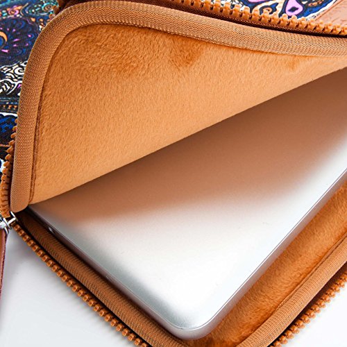 7,0 – 7,9 Zoll Apple iPad Mini 1 2 3 4 Schutzhülle – sehr hochwertige & edel verarbeitete Tablettasche / Tablethülle aus Canvas-Gewebe mit eingenähten Innenfutter und aufwendigen Designeraufdruck! Die Hülle eignet sich auch für Tablets anderer Hersteller bis 320 x 215 mm ( zirka 7,0“ bis 7,9“ )blaues Muster - 3