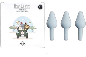 IL MONDO DI NOAH Olive Nasali in Gomma, Olive Nasali per Lavaggi Neonato, Beccuccio Lavaggio Nasale Bambini (3 Olive)