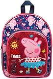 💖 MOCHILA INFANTIL DE GRAN CAPACIDAD: Esta mochila para niñas de Pepa Pig tiene mucho espacio para los juguetes infantiles, juegos y libros escolares de su niño pequeño. Cuenta con un práctico bolsillo frontal para artículos más pequeños y un gran compartimento principal con cremallera. También hay un asa en la parte superior, perfecta para colgarla en el pasillo de la piscina. Y si necesita una bolsa para las piscinas, una fiesta de pijamas, podrá colocar fácilmente sus accesorios.