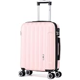 1990s Cabin Suitcase Polycarbonate 55x40x20cm (40L) - 20 Inches, Light pink, Suitcases &amp; Trolleys