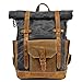 Produktbild Youyababay Retro Segeltuch Rucksack, Laptop Büchertasche Mehrzweck Draussen Backpack Wasserdicht Dauerhaft Reise Beiläufig Tagesrucksack Multi-Tasche Wandern Schulterpackung