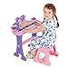 Price comparison product image Girls Pink Musical Electronic Keyboard Kids Music Toy With Microphone, Mic Stand, Stool – MP3 Compatible – Sing Play Record – 37 Keys
