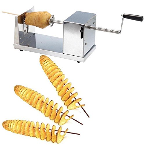 DHL VON DE Golden Seeds Kartoffelschneider Manuelle Edelstahl Spiralschneider Twister - 4