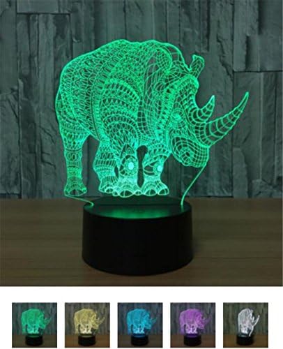 LY-JFSZ Rhino Remote Control Creative Night Light Lamp Creative Gift With Remote Control