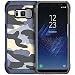 Produktbild HUKTOR 3-IN-1 Samsung Galaxy S8 Edge Tarnung Mehrfachschutz Hüll + PET Vollständige Abdeckung Schutzfolie + Ringhalter Stoßfest 360-Grad Schutzhülle Handyhülle mit 4 Airbags für S8 +,6.2 Zoll,Blau