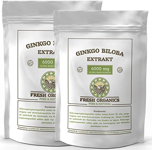 Ginkgo Biloba 6000mg/1000 Tablets (Vegan) | High Dose | Premium Quality Pure Ginkgo Extract | to support memory and concentration | New