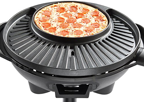 Rosenstein & Söhne 5in1-Elektro-Kugelgrill mit Temperaturregler und Zubehör, 1.500 W - 7