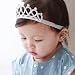 Rosennie Girl Head Accessories Hairband Baby Elastic Princess Crown Headwear (Silver)