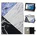 Produktbild Kindle Fire HDX 7" 2013 Lederhülle, Asnlove Ultra Slim Lightweight PU Ledertasche Schutzhülle Tasche Leather E-Reader Case mit Auto Sleep / Wake Tablet Smart Cover für Amazon Kindle Fire HDX 7 2013 E-book Design Marmor en Weiß Blau mit Schwarzen