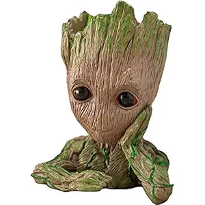 Ruchit Handicraft Marvel Avengers Infinity War Pot Groot Wooden Look Tree Flowerpot Cum Pen Container- Tree Man