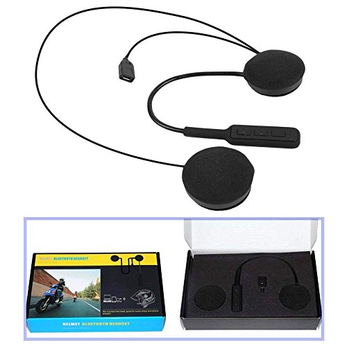 KOBWA Auriculares Bluetooth con micrófono para Casco de Moto, Motocicleta Smart Ear Auriculares, Diseño Manos Libres para la Seguridad