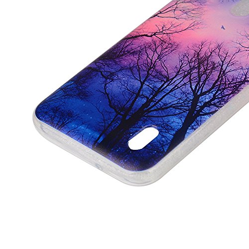 OuDu Funda para Huawei Y625 Carcasa Protectora Caso Silicona TPU Funda Suave Soft Silicone Case Cover Bumper Funda Ultra Delgado Carcasa Flexible Ligero Caja Anti Rasgu  os Casco Anti Choque - Bosque bajo las Estrellas