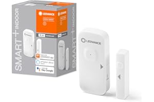 LEDVANCE SMART+ Czujnik kontaktowy z technologią Wifi do wykrywania otwartych drzwi i okien, sterowanie za pomocą smartfona, kompatybilny z Alexa i Google, opakowanie 1 szt.