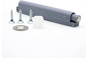 DOJA Barcelona | Tope con Extremos Magnetico | PACK 10 | Cierre Push para Puertas Armario, Cajones de Cierre Automático | Color Gris | Cierre Magnetico Puerta | Cierre Pulsador Puerta