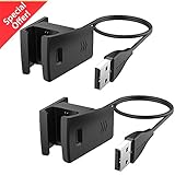 CAVN Compatible with Fitbit Charge 2 Charger (2 Packs), Replacement USB Charging Cable Charger Cord for Fitbit Charge 2 Heart Rate Fitness Wristband