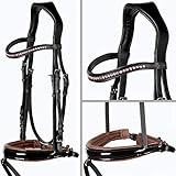 Material: Softleder Heinick-Reitsport Trense Soft Selection Lack Havanna anatomisch ~ Rose ~ WB VB Größe Vollblut/Cob