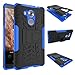 Produktbild Ascend Mate 8 Fall, Huawei Mate 8 Cover, m. jvisun Heavy Duty 3D [Standfuß] Starre Kunststoff + weich Gummi [2 in 1] Rugged Armor Schutzhülle Stoßfest Bumper Hybrid Hard Rückseite Haut für Huawei Ascend Mate 8, Leder plastik, blau, For Huawei Ascend Mate 8