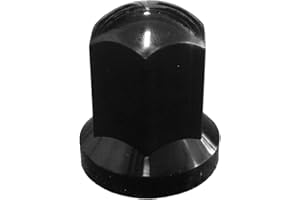 ‎KRAM-TRUCK KRAM-TRUCK 100x Radmutterkappen lang Kunststoff für LKW und Anhänger Schlüsselweite 32 mm sehr langlebig kratzfest für MAN DAF Scania Mercedes LKW Anhänger schwarz