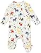 Piccalilly Organic Cotton Multicoloured Unisex Baby Jungle Print Footed Sleepsuit 3-6 months