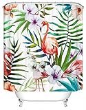 DAFENP Duschvorhang Wasserdicht und Mildewproof Flamingo Digital Gedruckt Badvorhang Badezimmer Duschvorhang 180 x 180 cm,YL01-style13