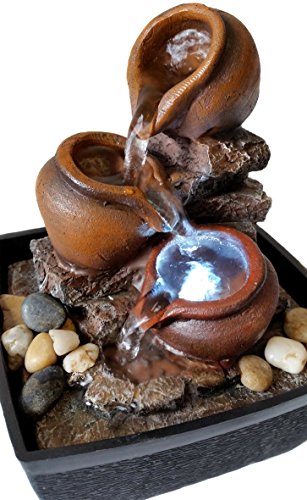 Zimmerbrunnen Feng Shui in Polyresin mit LEDs Jarras - 5