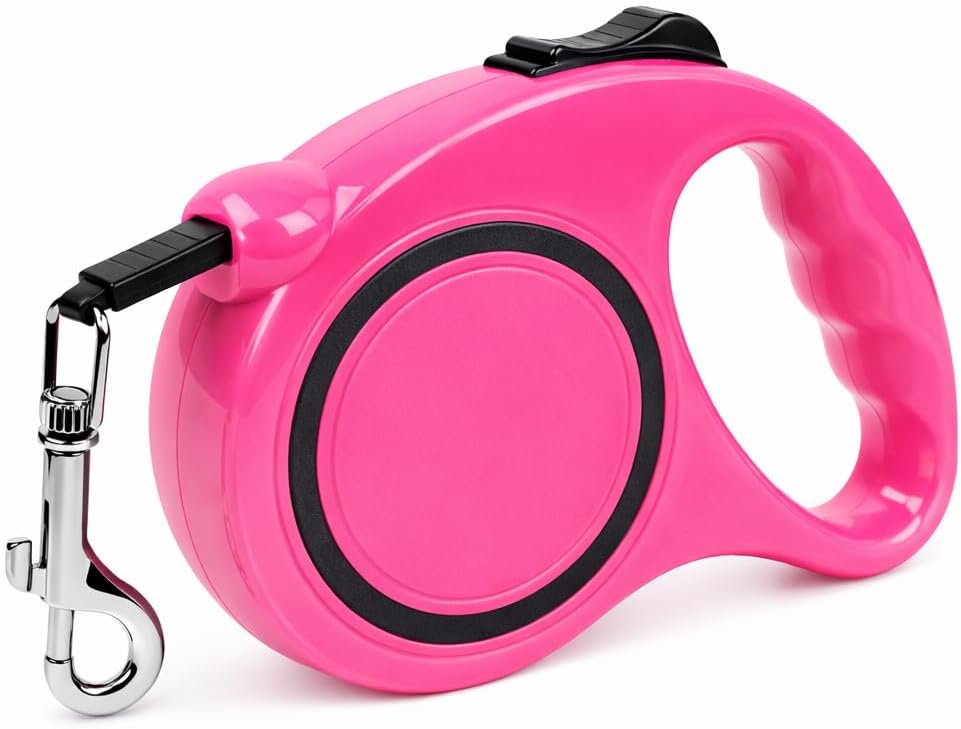 MADPET Makaralı Otomatik Köpek Tasması 5 Metre Sarı – Geri Çekilebilir Kilitli Makara Sistemi – Dayanıklı Şerit Halat – Ergonomik Kaymaz Sap – Küçük ve Orta Irklar İçin