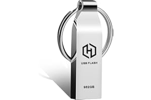 dolrun Memoria USB 3.0 982 GB - Memoria Flash USB Alta Velocidad Pen Drive Impermeable con Carcasa de Metal Duradera Pendrive con Llavero Portátil