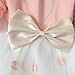 Zhuannian Baby Girls Long Sleeve Spot Bowknot Organza Dress (3-6 months, Pink)