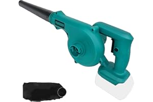 PCHEEKAEN Cordless Leaf Blower, Garden Leaf Blower and Vacuum, 2-in-1 Handle Blower and Vacuum Cleaner, 180MPH, Compatible with Makita 18V Battery, for Lawn Leaf Blowing, Car, Corner Dust Clearing (Tool Only)