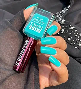 Miss Nails 15 Toxic Free Long Lasting Nail Paint Polish Collection (10 ml ) (Ocean Blue)