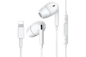 OLKIEQZ In-Ear iPhone Headphones, [MFI Certified] Wired iPhone Earphones with Mic and Volume Control, Noise Cancelling Earbuds Compatible with iPhone 14 Pro/14/13 Mini/12/SE/11/XS/8/7 Support All iOS Systems
