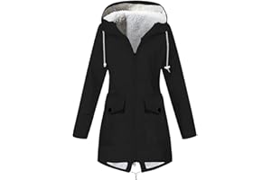 uxxnjfg Chubasquero Mujer Impermeable Gabardina Chaqueta Mujer de Lluvia con Capucha Portable Ligera Moda Cazadora Deportivos Exteriores Abrigo