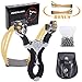 Produktbild Professionelle Edelstahl Slingshot Set Outdoor Jagd Katapult Leistungsstarke Slingshot Bow + 2 stücke Gummibänder Ersatz + 50 stücke Stahlkugeln + 1 stücke Magnetische Ring + 1 stücke Ledertasche (Schleuder-Set)