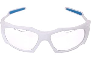 PYTHON RACQUETBALL Python Full Framed (Clear Lense/White Frame) Racquetball Eye Protection (Pickleball, Squash) (Eyewear, Goggle, Eyeguard)